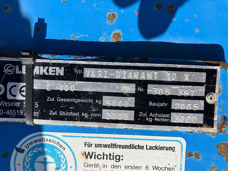 Lemken Vari Diamant 10X 6/1L100