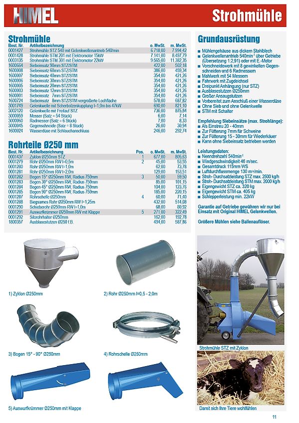 Himel STZ540 HIMEL - Strohmühle mit Gelenkwellenantrieb