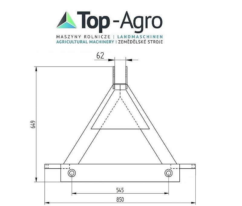 Top-Agro DIREKT VOM HERSTELLER 3-pkt Ballengabel Ballenzinken BGA3P