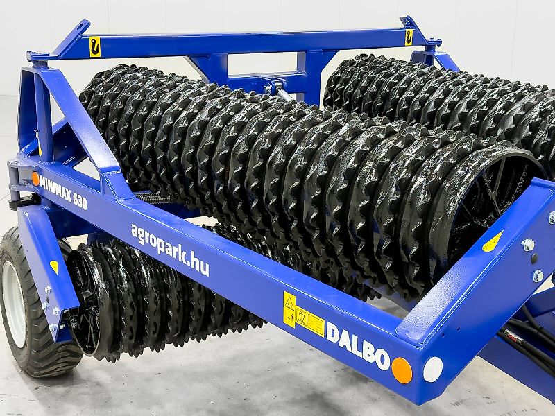 DALBO MiniMax 630 roller, 6,3 m working width, Cambridge Snowflake roller sections, made in Denmark
