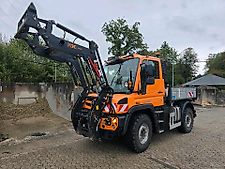 Unimog U318 NKS-F-UGE-42 Frontlader Mercedes-Benz 405/10 405/12 UGE Mercedes-Benz U 318 323 327 423 427 429 430 EasyDrive Variopilot Radlader Hauer rx 500 Frontlader