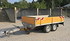 Mersch Hochlader Tieflader mit Auffahrrampen Anhänger PKW Tandemanhänger Wechselzugöse Höhenverstellbare Zugdeichsel