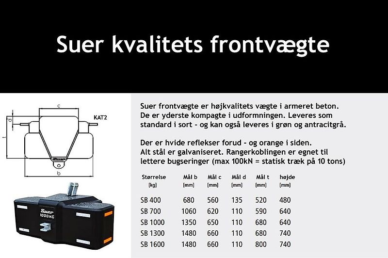 Suer 1000kg kompakt - www.suer.dk Gratis levering ved bestilling på suer.dk