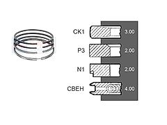 Renault PIERŚCIENIE TŁOKA FENDT RENAULT MWM 7701201835
