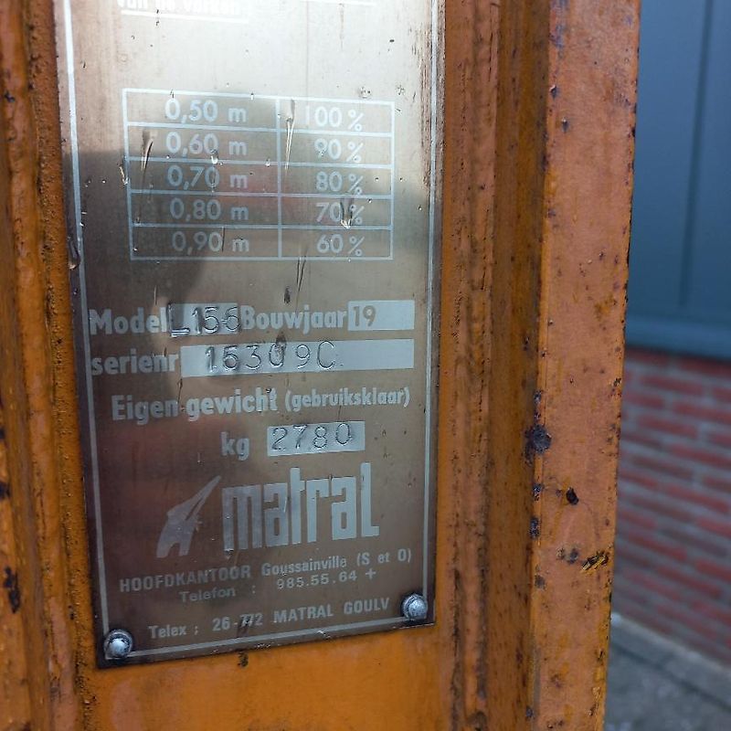 Matral L155 hefmast met vorken