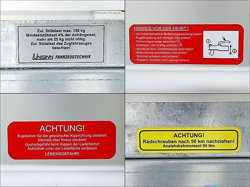 Unsinn Dreiseitenkipper UDK 175x306cm 3,0t|E-Pumpe|Notpumpe