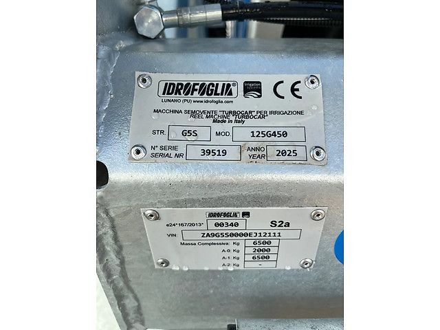 Idrofoglia G5S 125/450 beregenings haspel