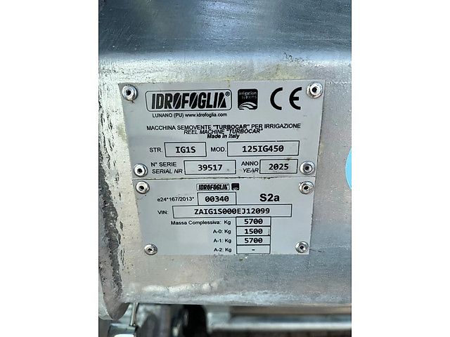 Idrofoglia IG1S 125/450 beregenings haspel